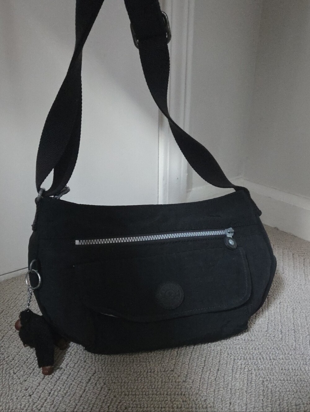 Kipling Black Crossbody Shoulder Bag for Woman - Casual Everyday Carry